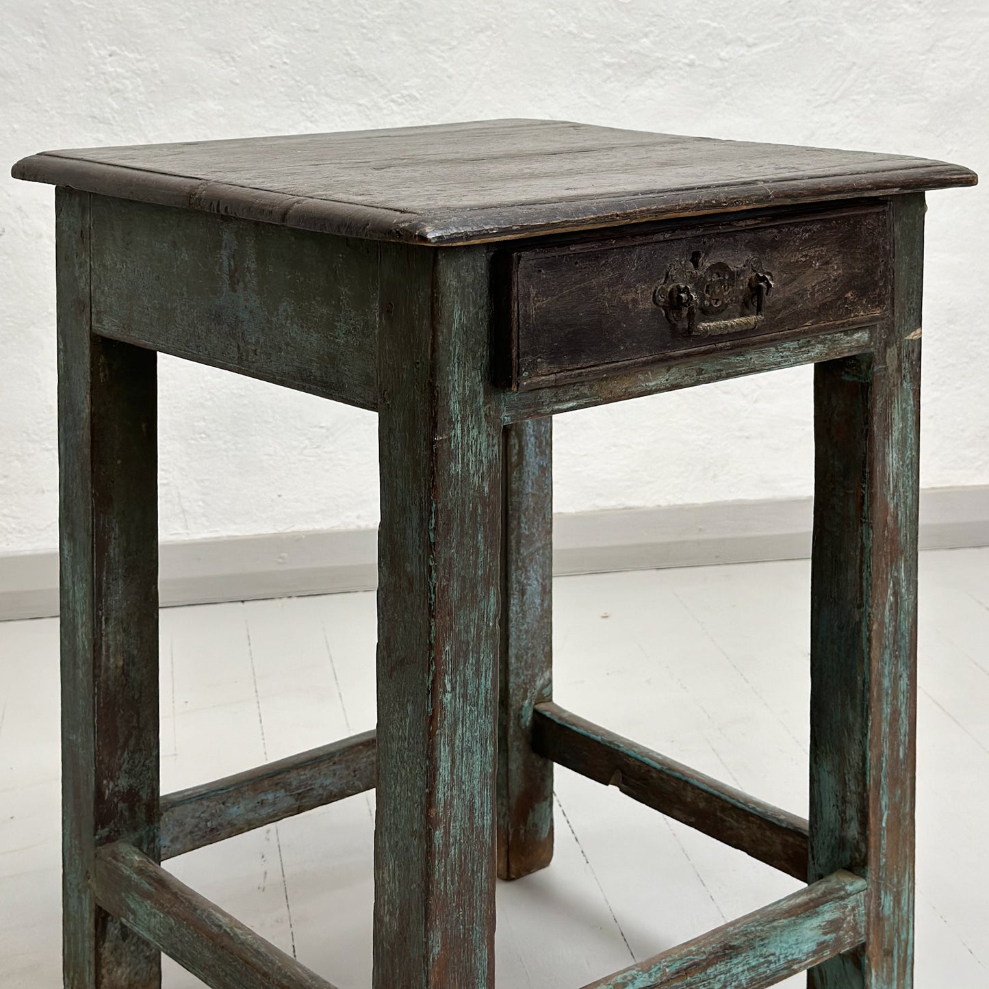 Distressed Single Drawer Vintage Side Table