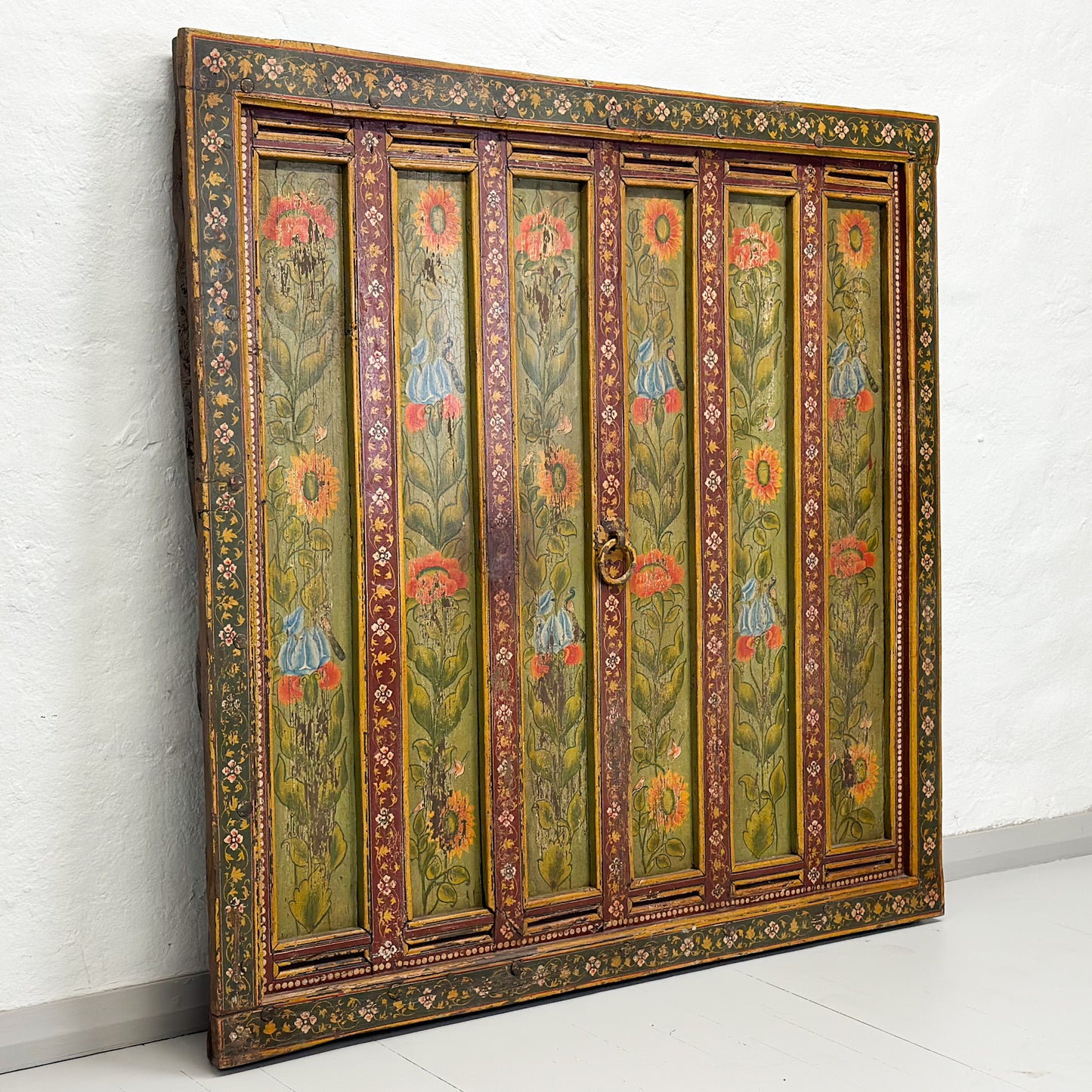 Intricate Painted Vintage Ceiling Panel