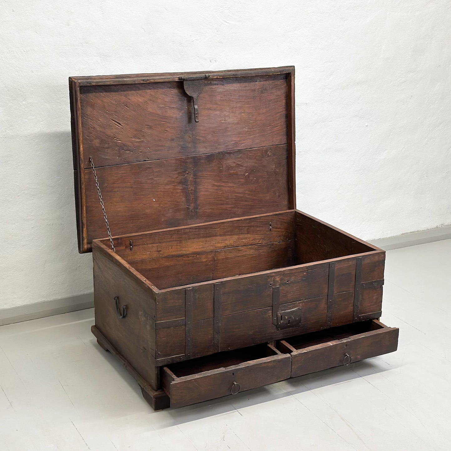 Vintage Teak Chest with Drawers