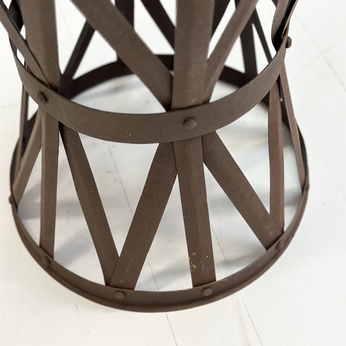 Waisted Iron Jali Side Table