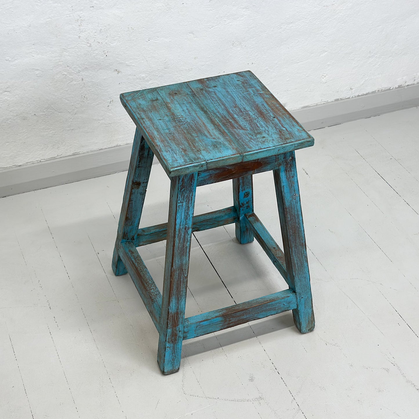 Rustic Painted Stool IV