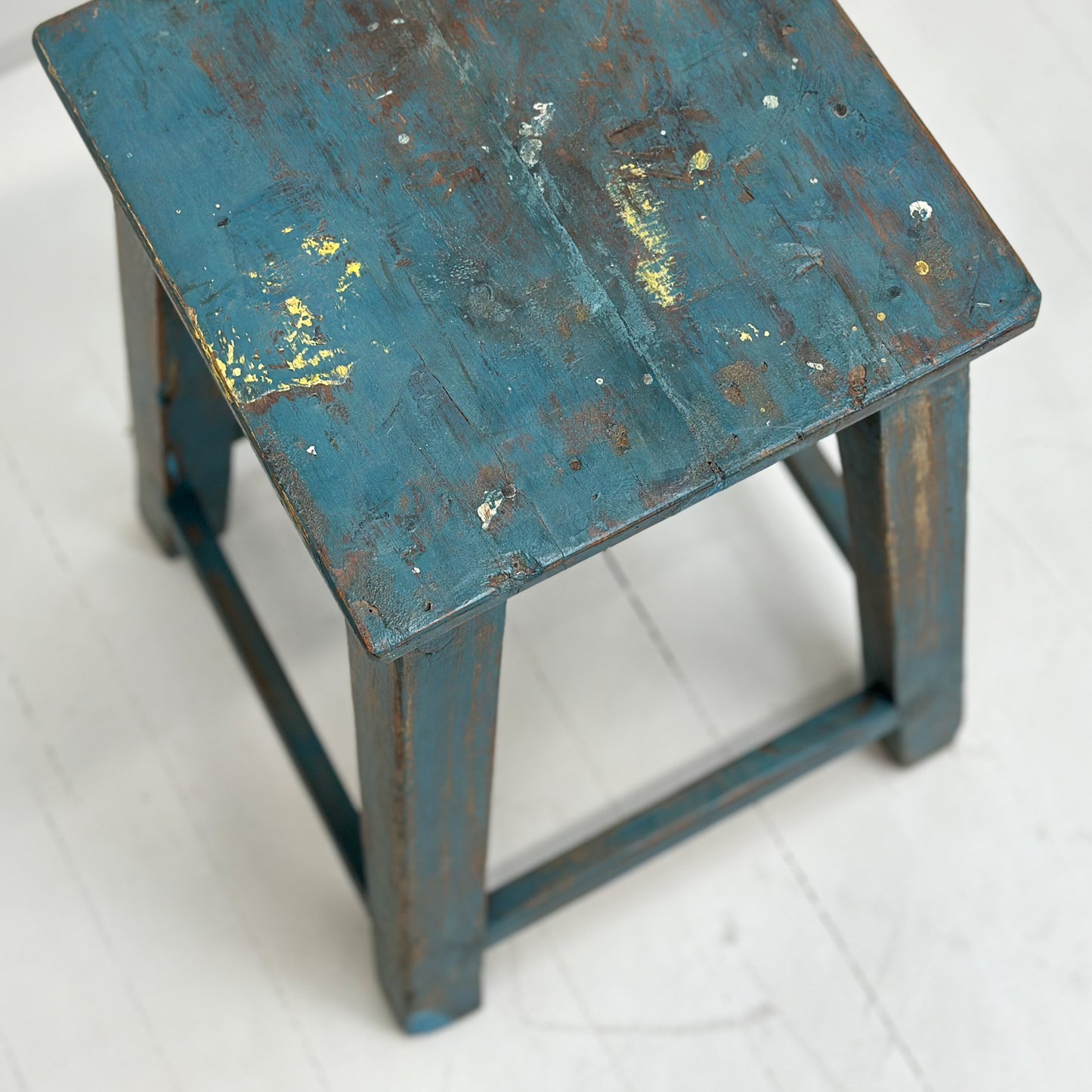 Rustic Painted Stool VI