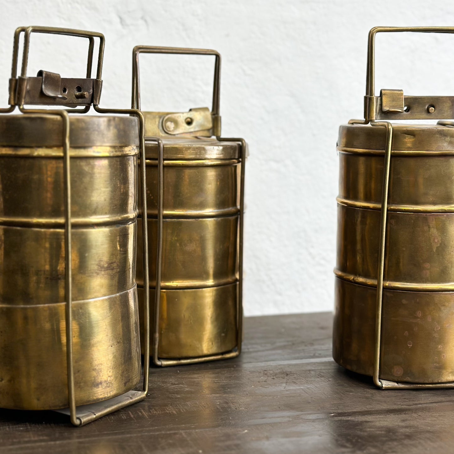 Medium Brass Tiffin Box