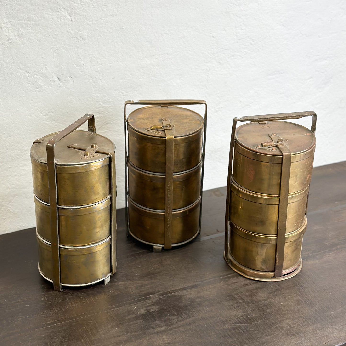 Large Brass Tiffin Box