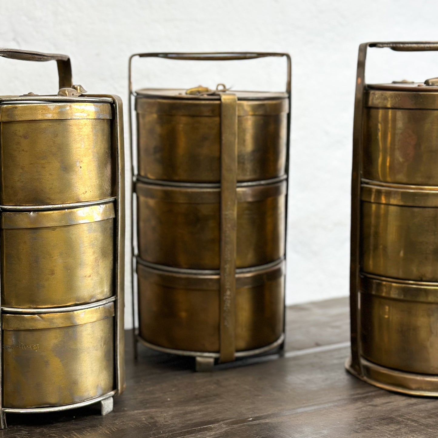 Large Brass Tiffin Box