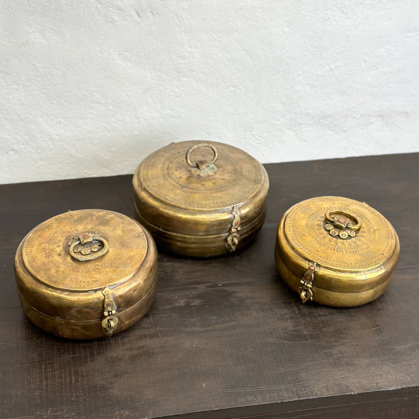 Medium Brass Chapati Box I