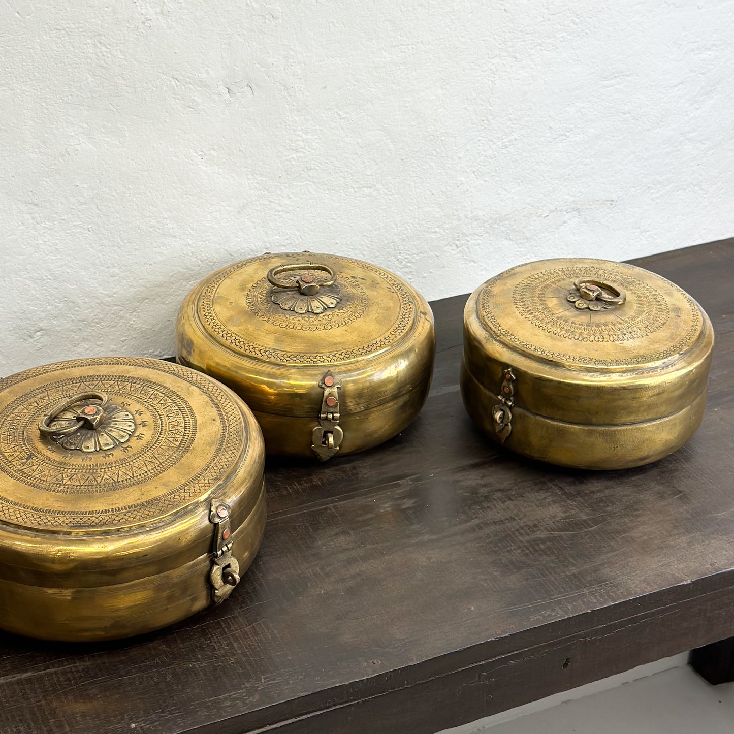 Extra Large Brass Chapati Box