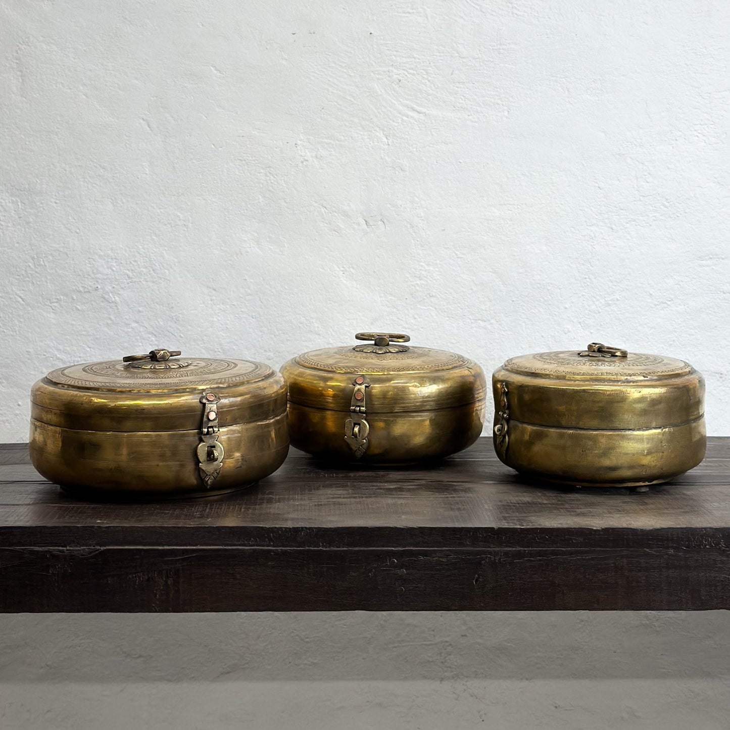 Extra Large Brass Chapati Box