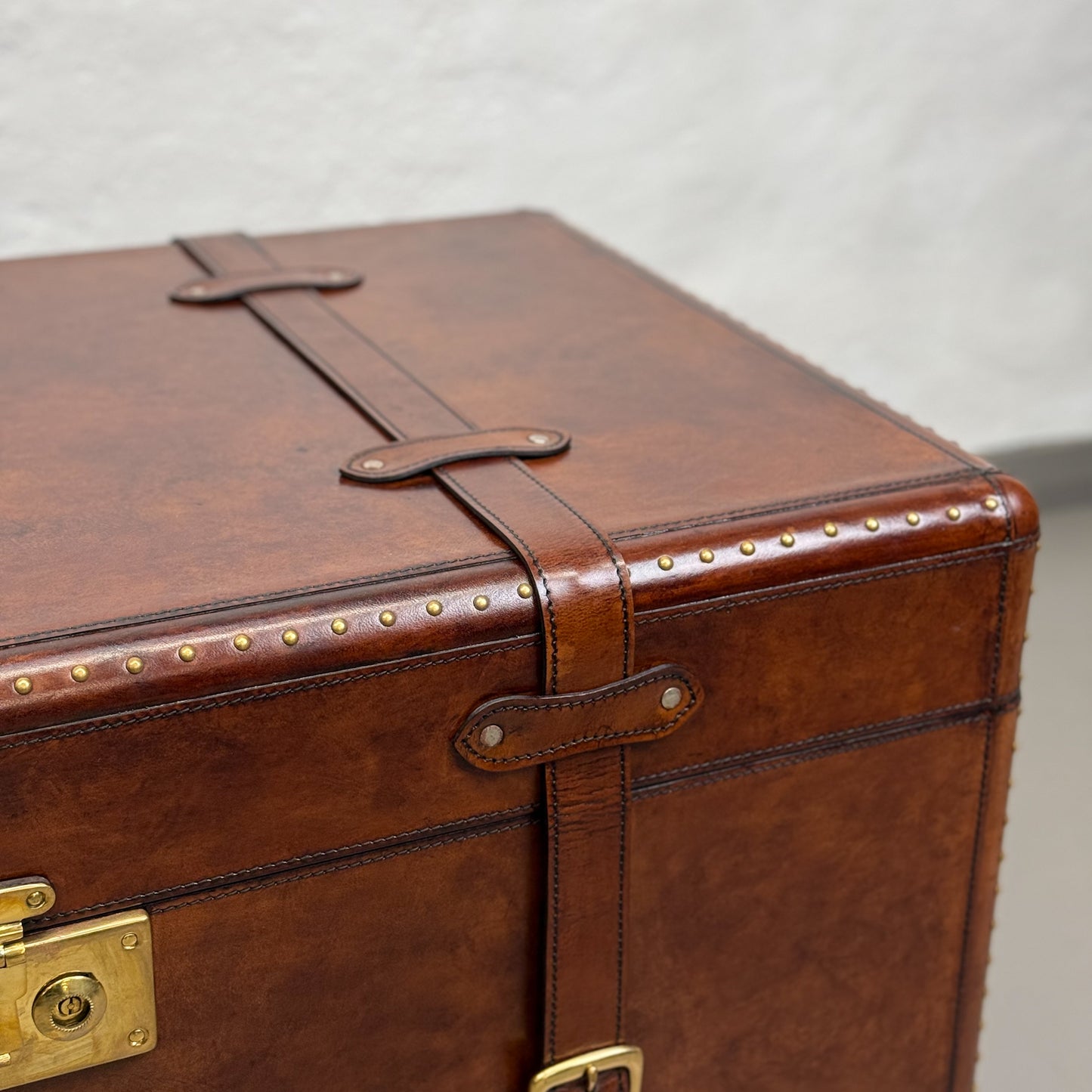 Leather Trunk with Brass Detail