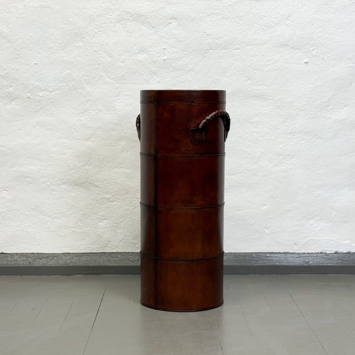 Leather Umbrella Stand with Braided Handle