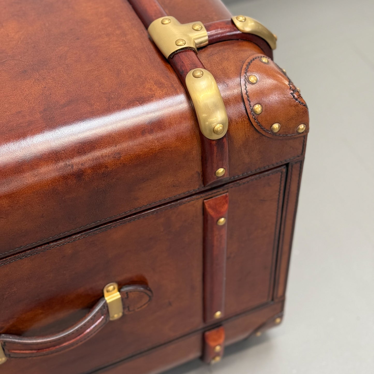 4 Drawer Leather Trunk Coffee Table II