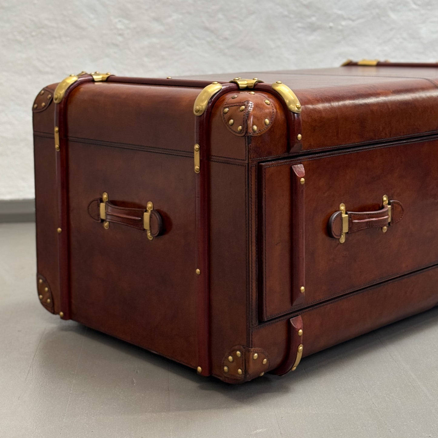 4 Drawer Leather Trunk Coffee Table II