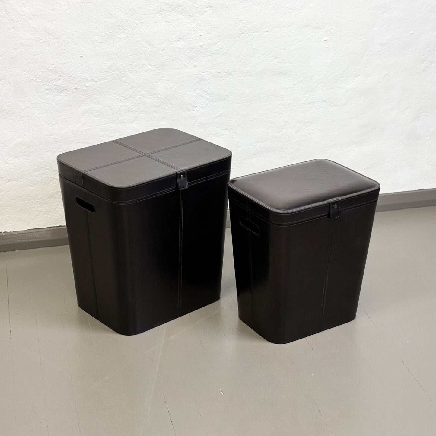 Black Leather Storage Box