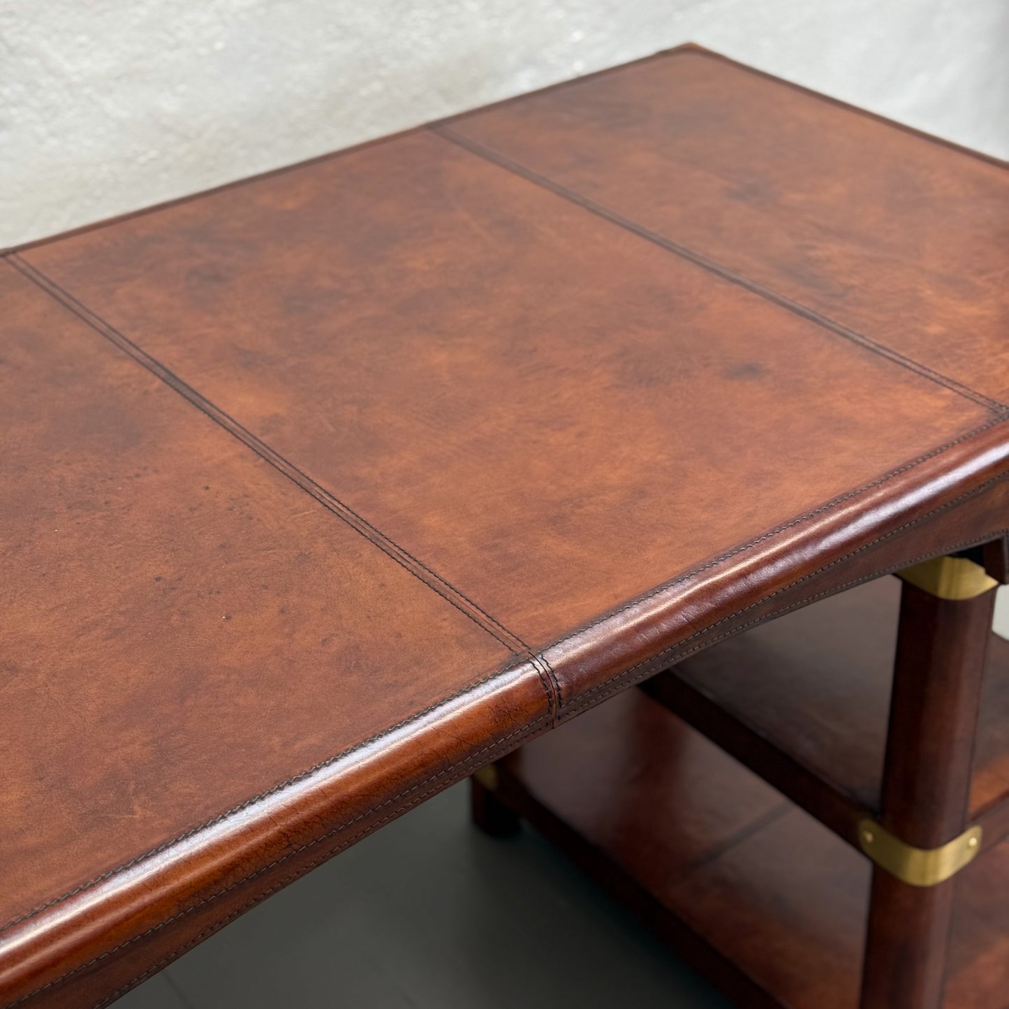 Tan Leather Writing Desk