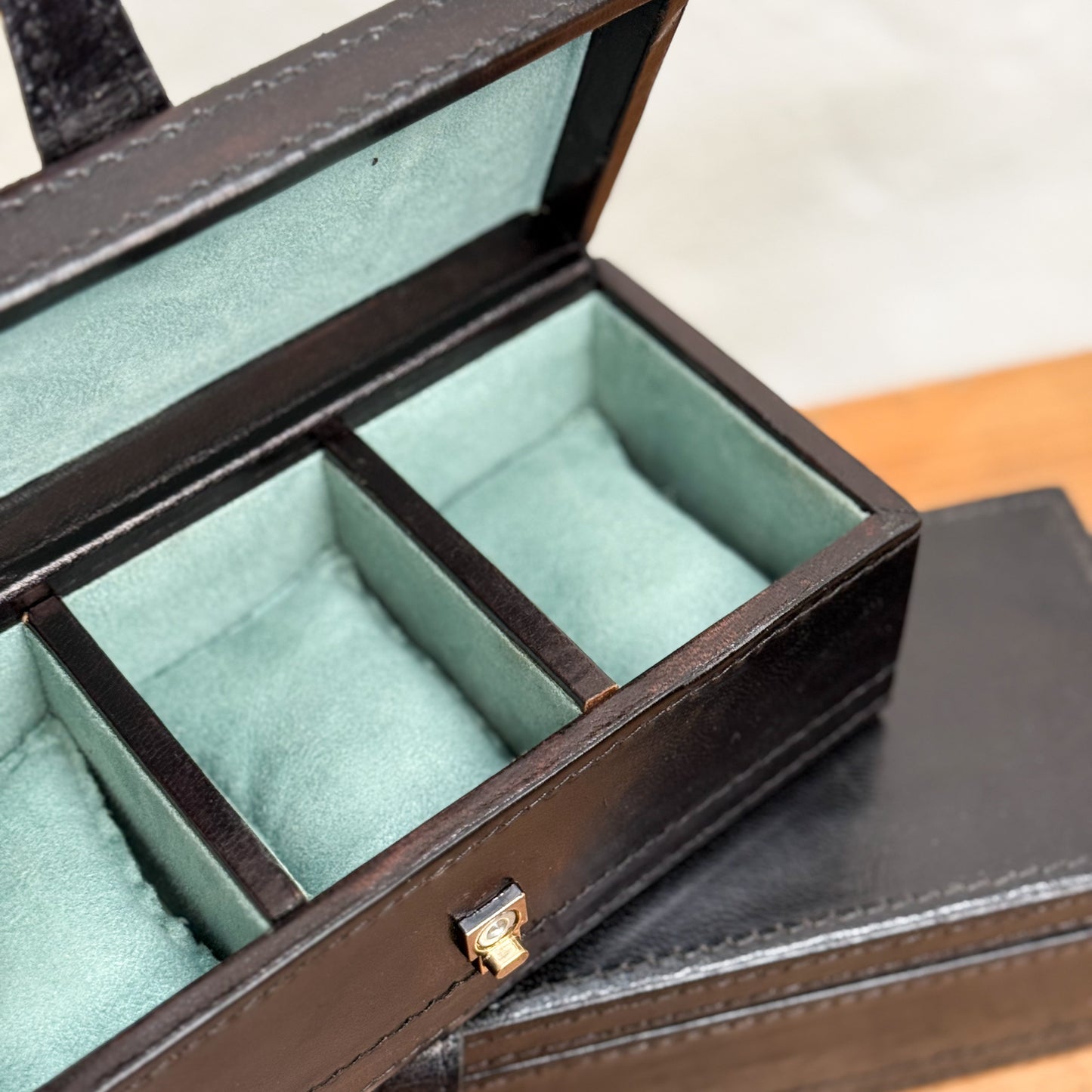 Black Leather Watch Box