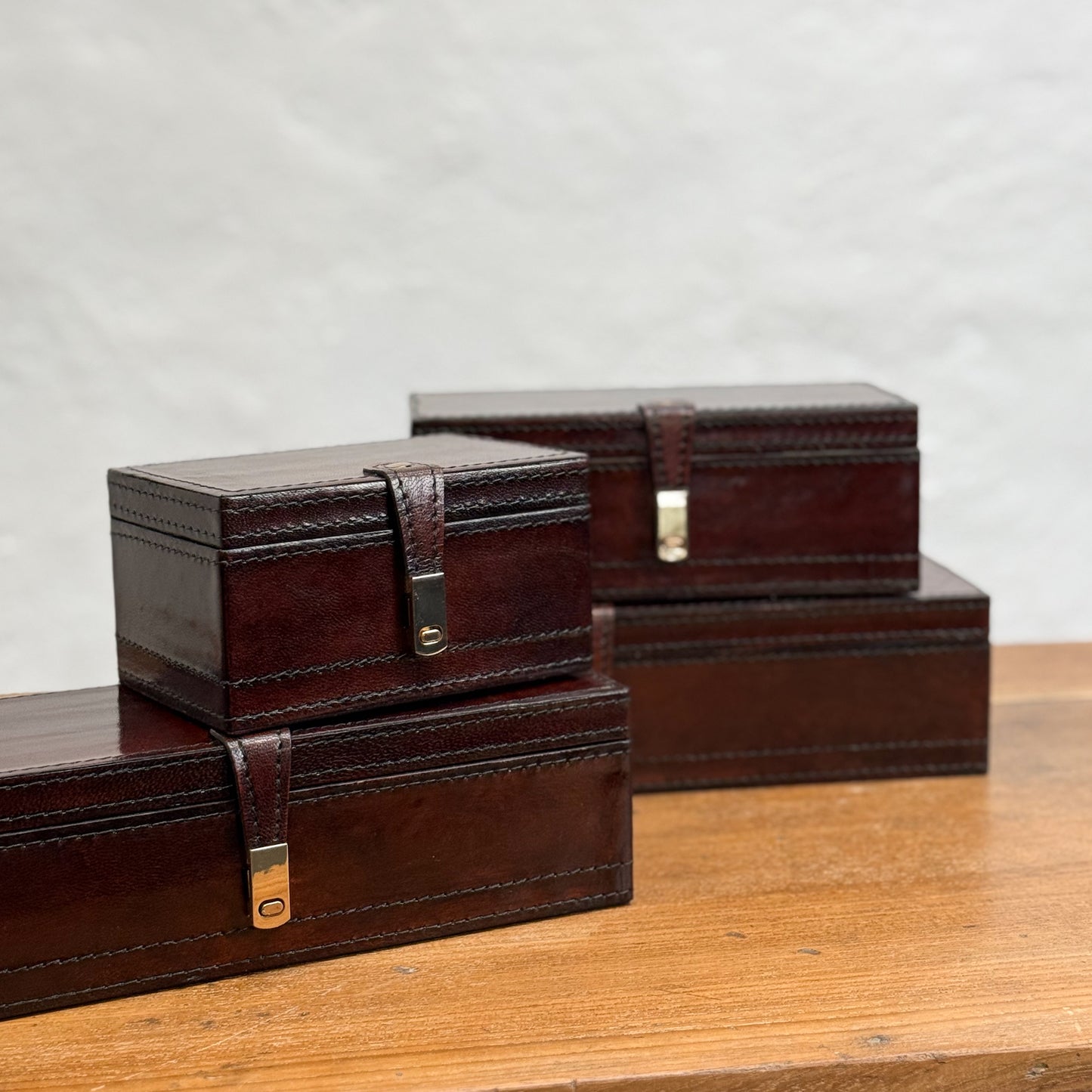 Dark Brown Leather Watch Box