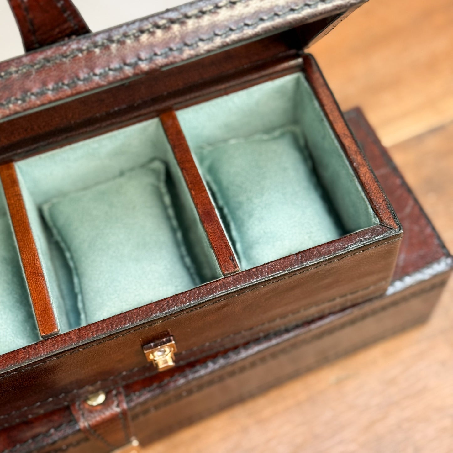 Dark Brown Leather Watch Box