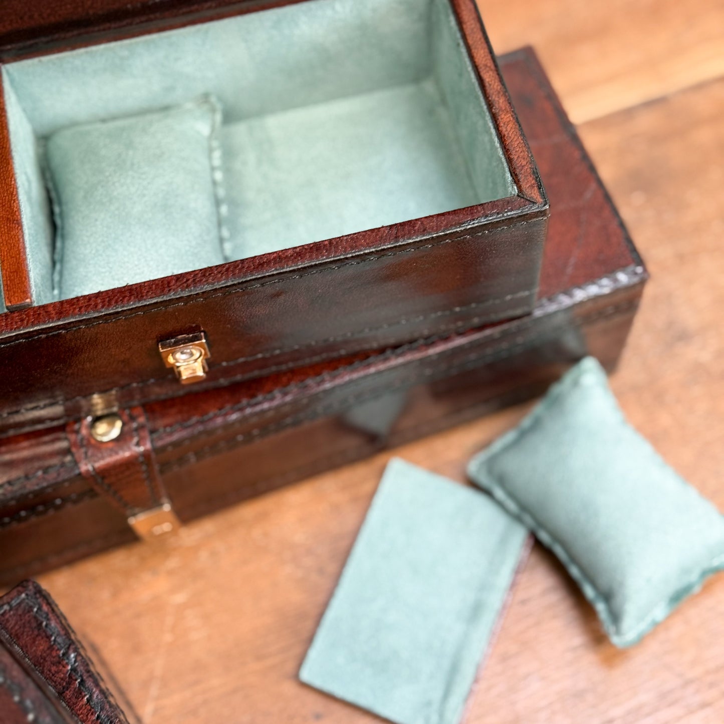 Dark Brown Leather Watch Box