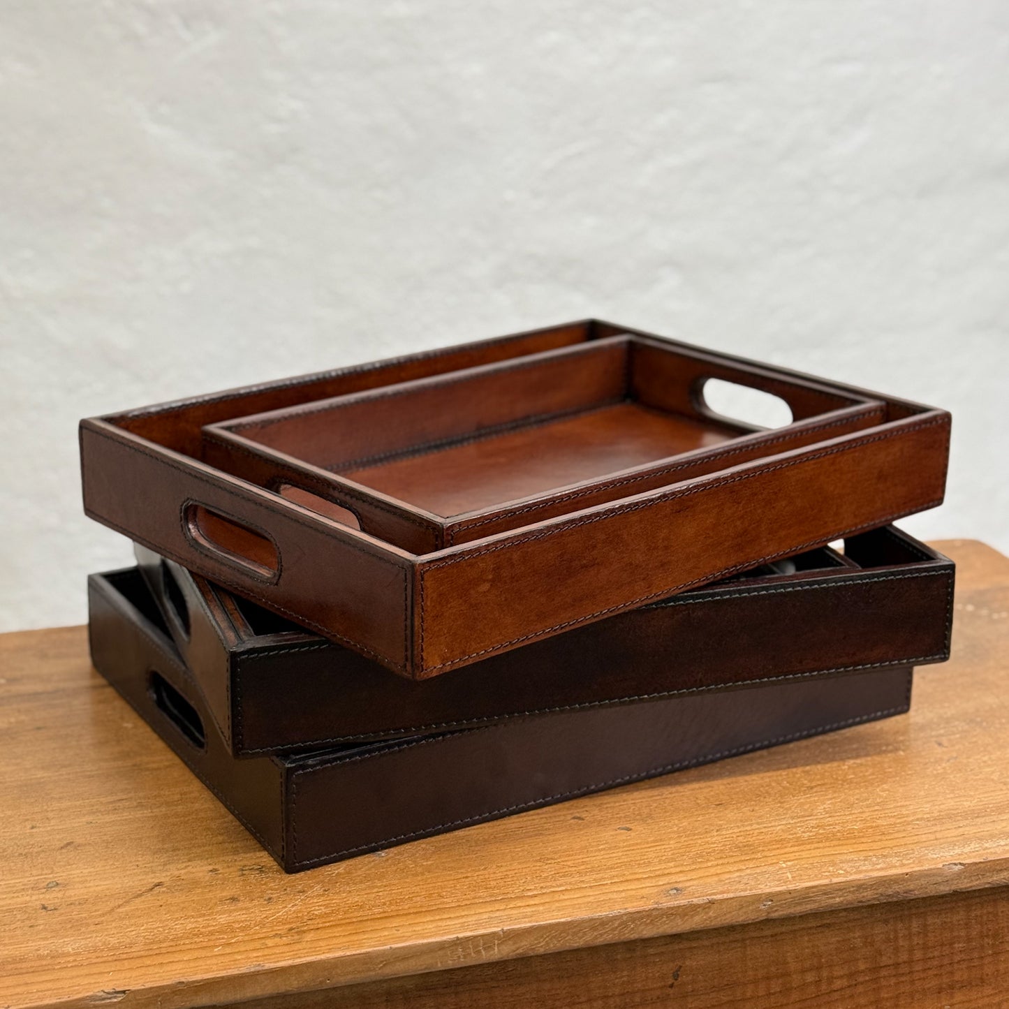 Tan Simple Leather Tray