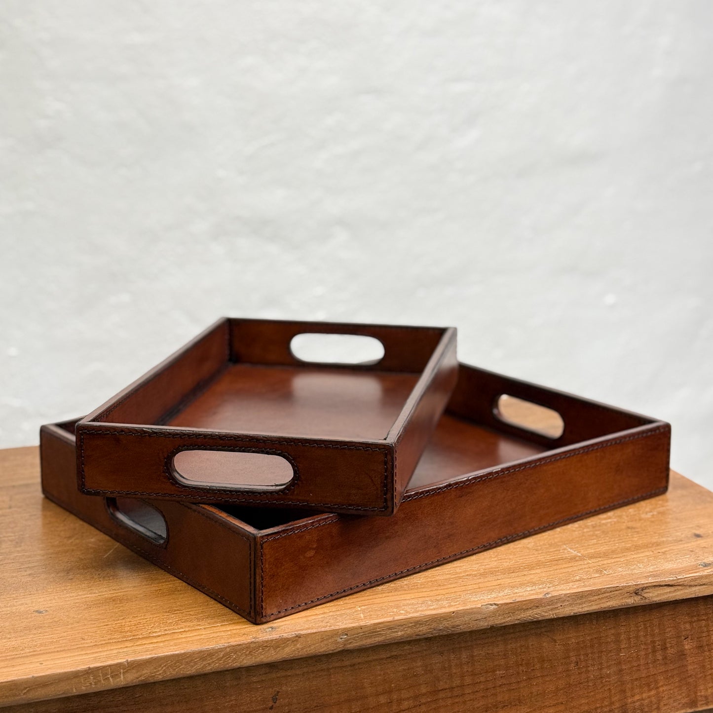 Tan Simple Leather Tray