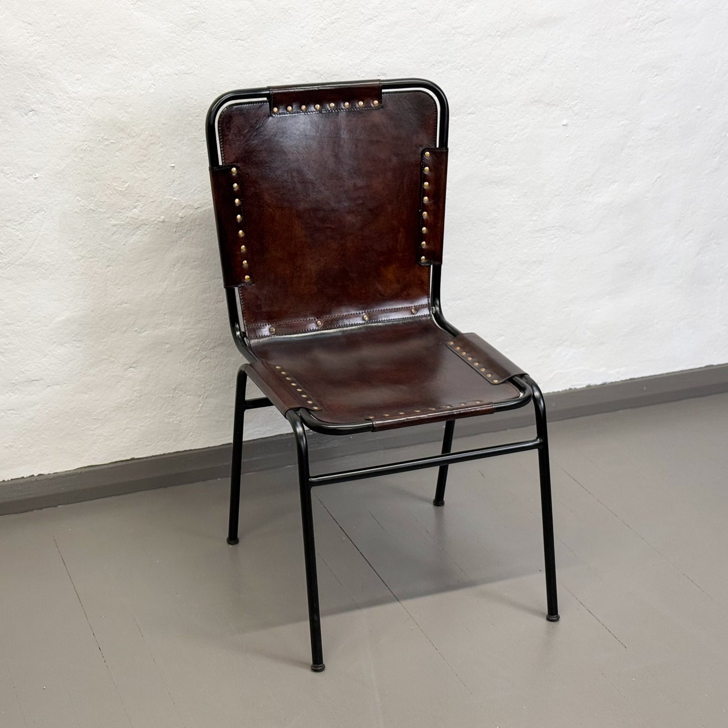 Pipe Frame Leather Chair