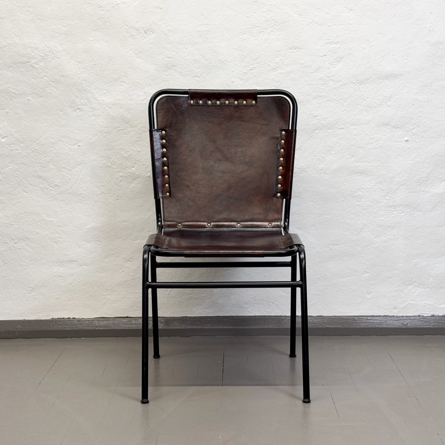 Pipe Frame Leather Chair