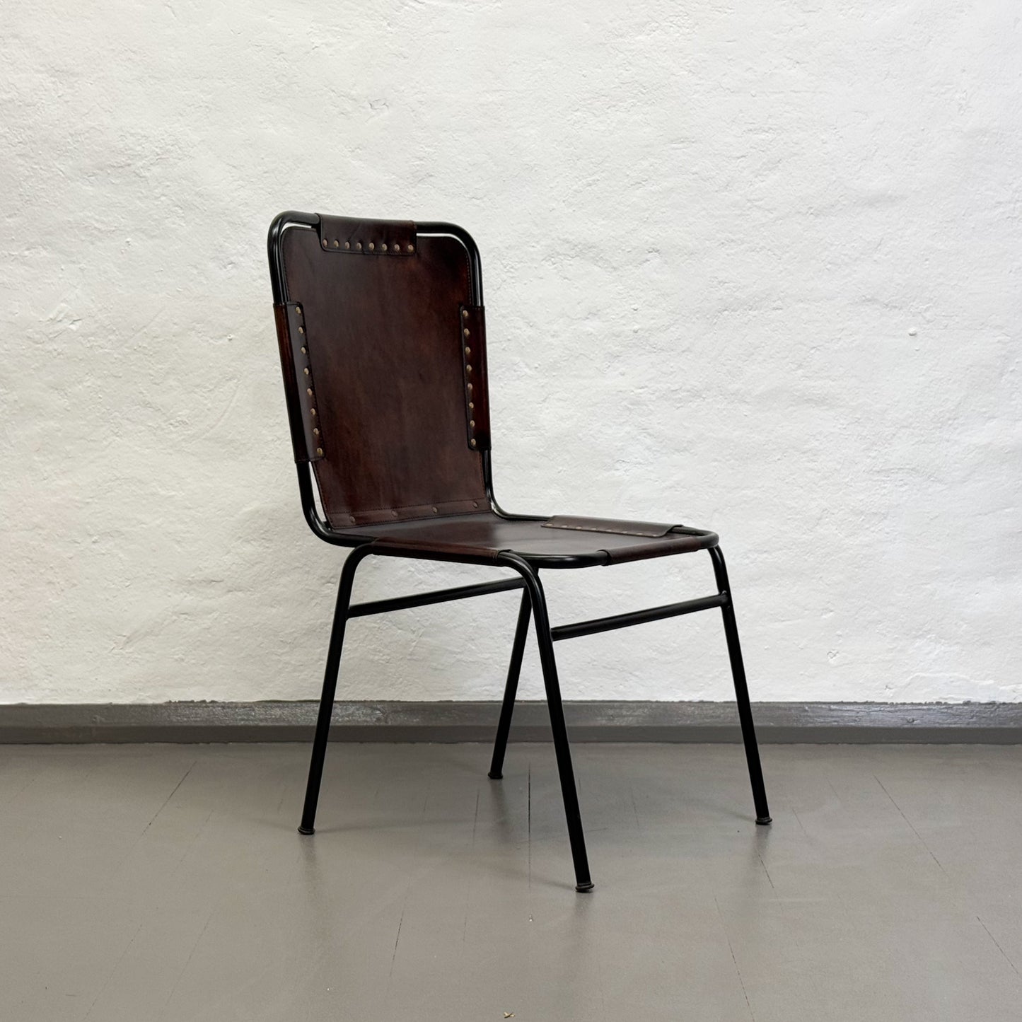 Pipe Frame Leather Chair