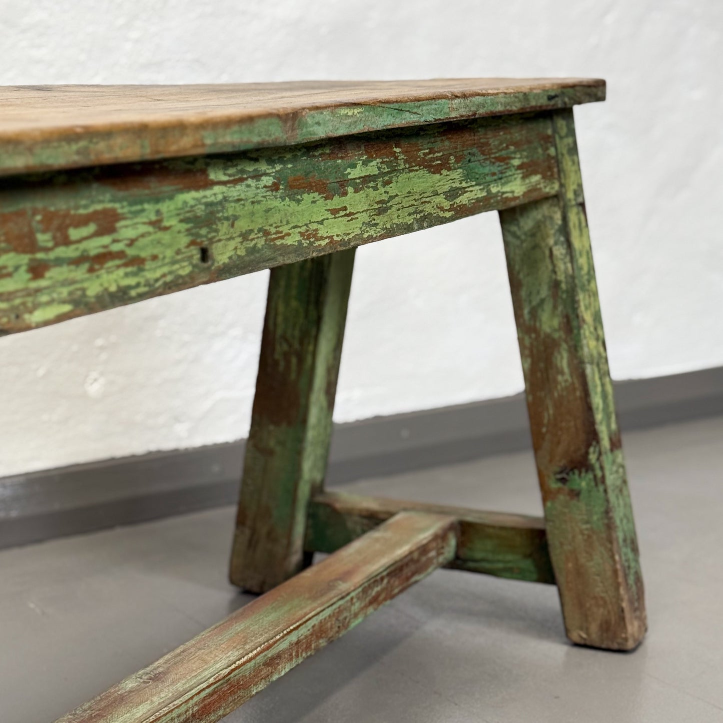 Distressed Painted Bench