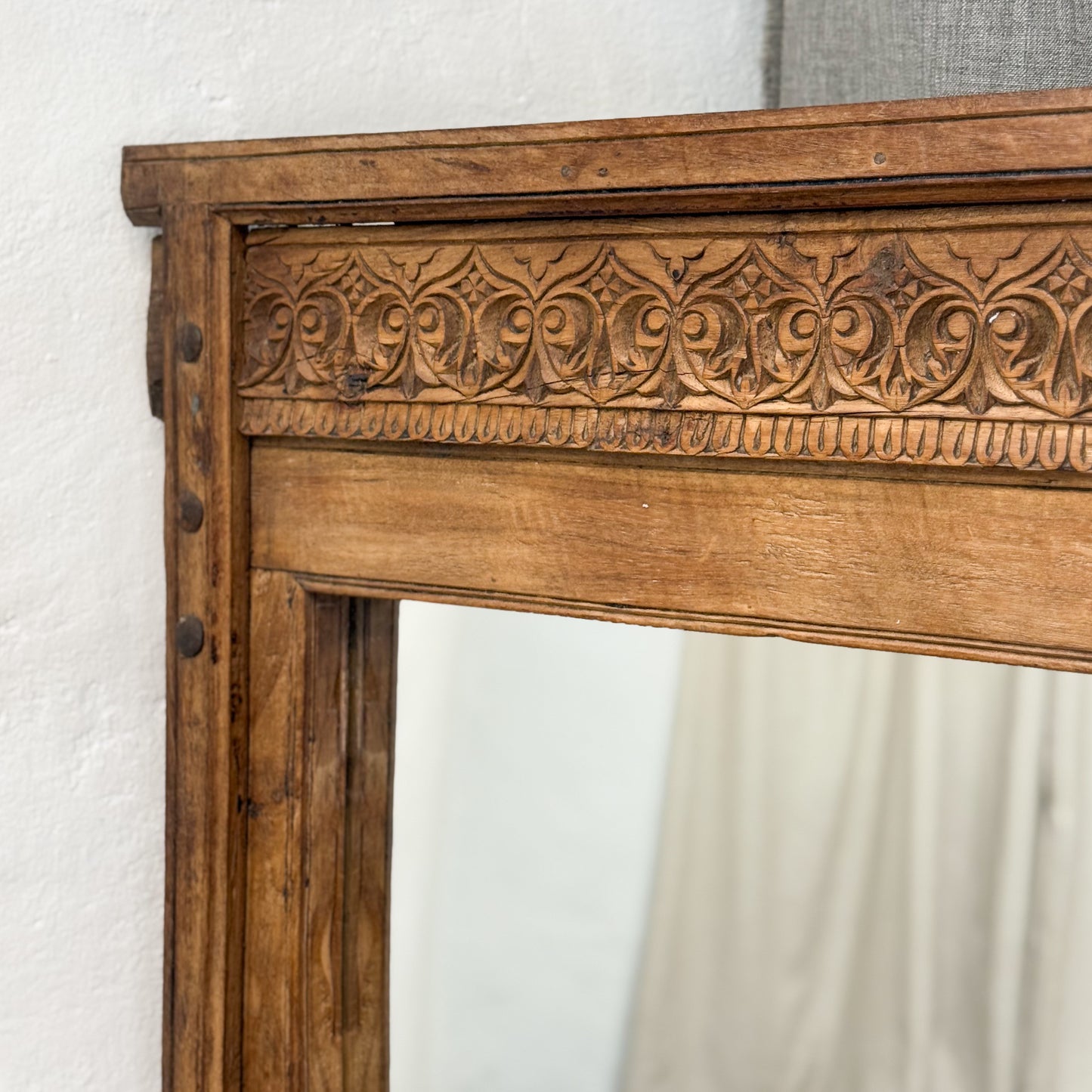 Carved Teak Mirror