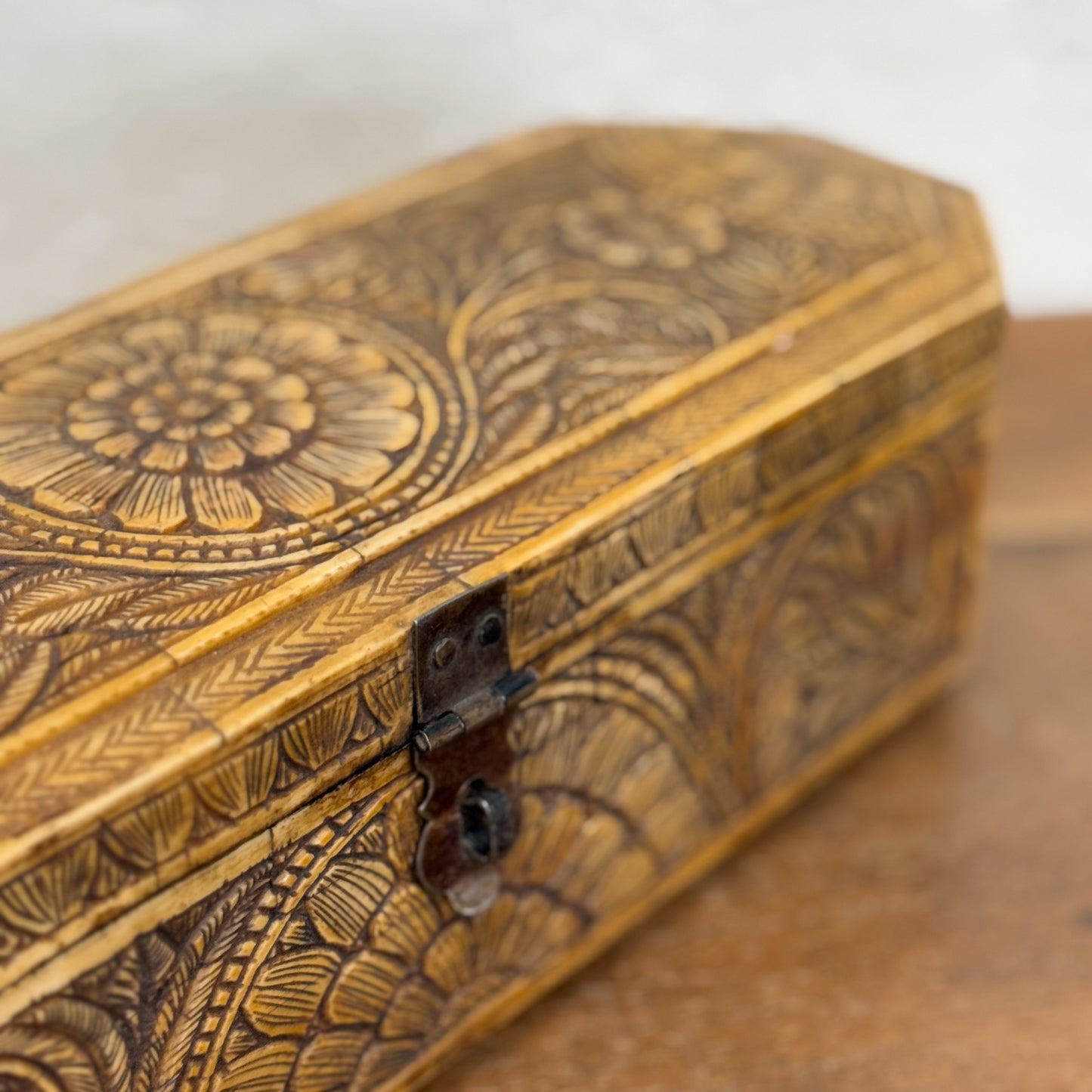 Carved Bone Box