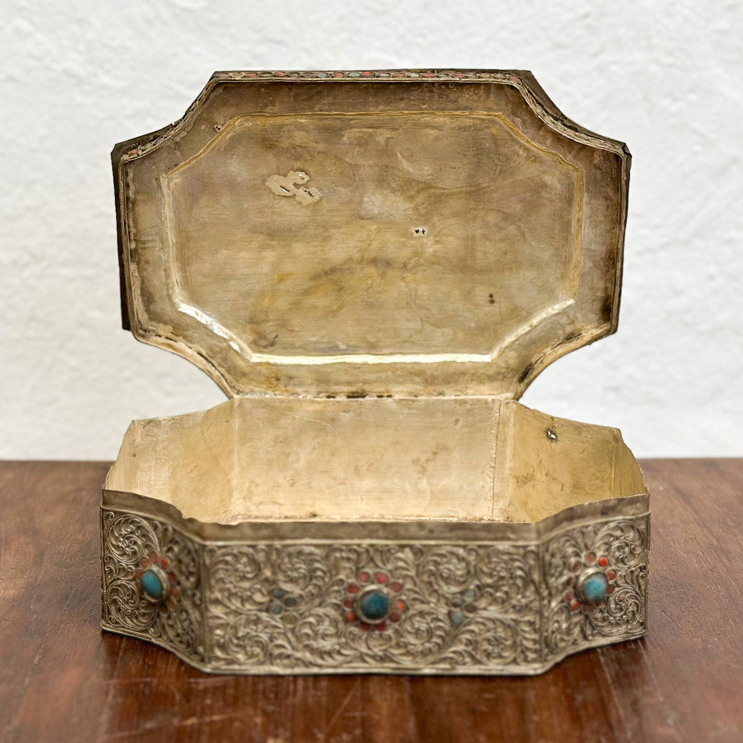 Ornate Silver Nepalese Box