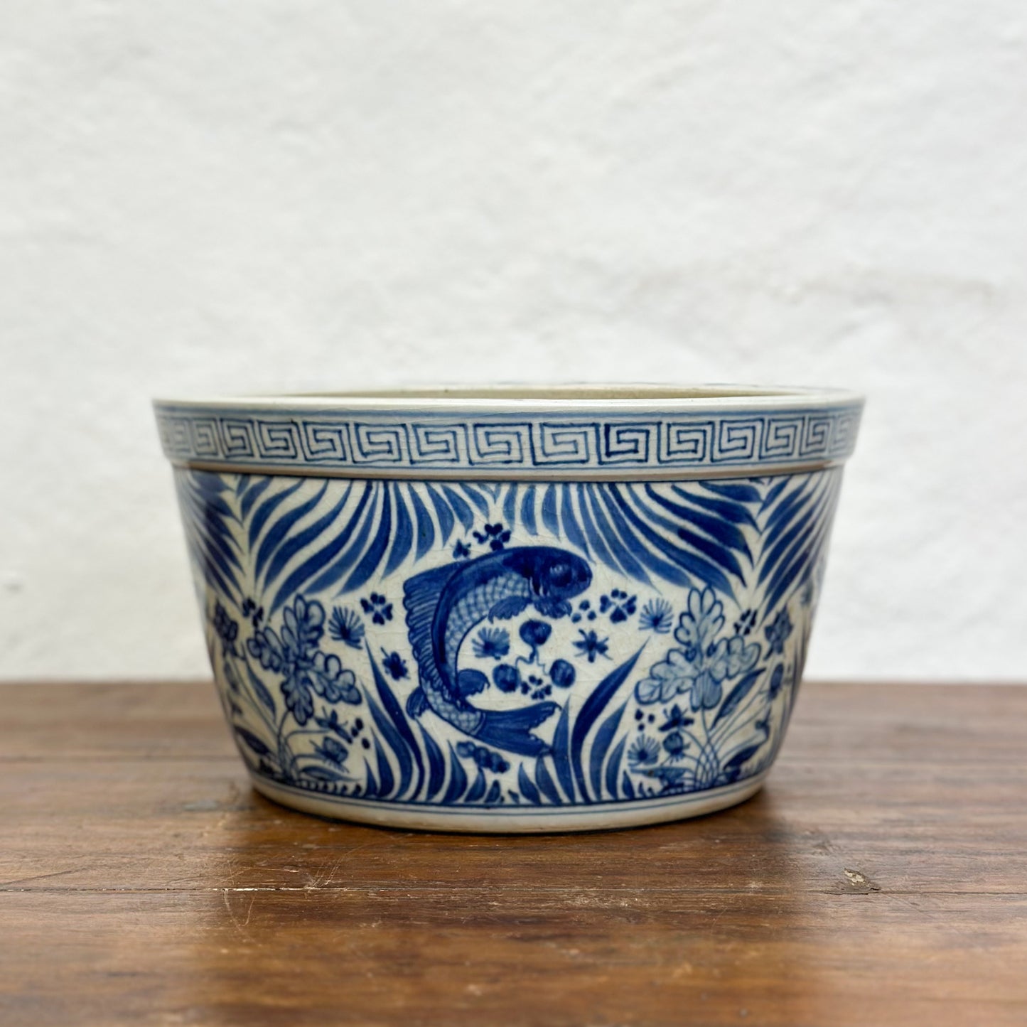 Fish Pond Porcelain Planter Bowl