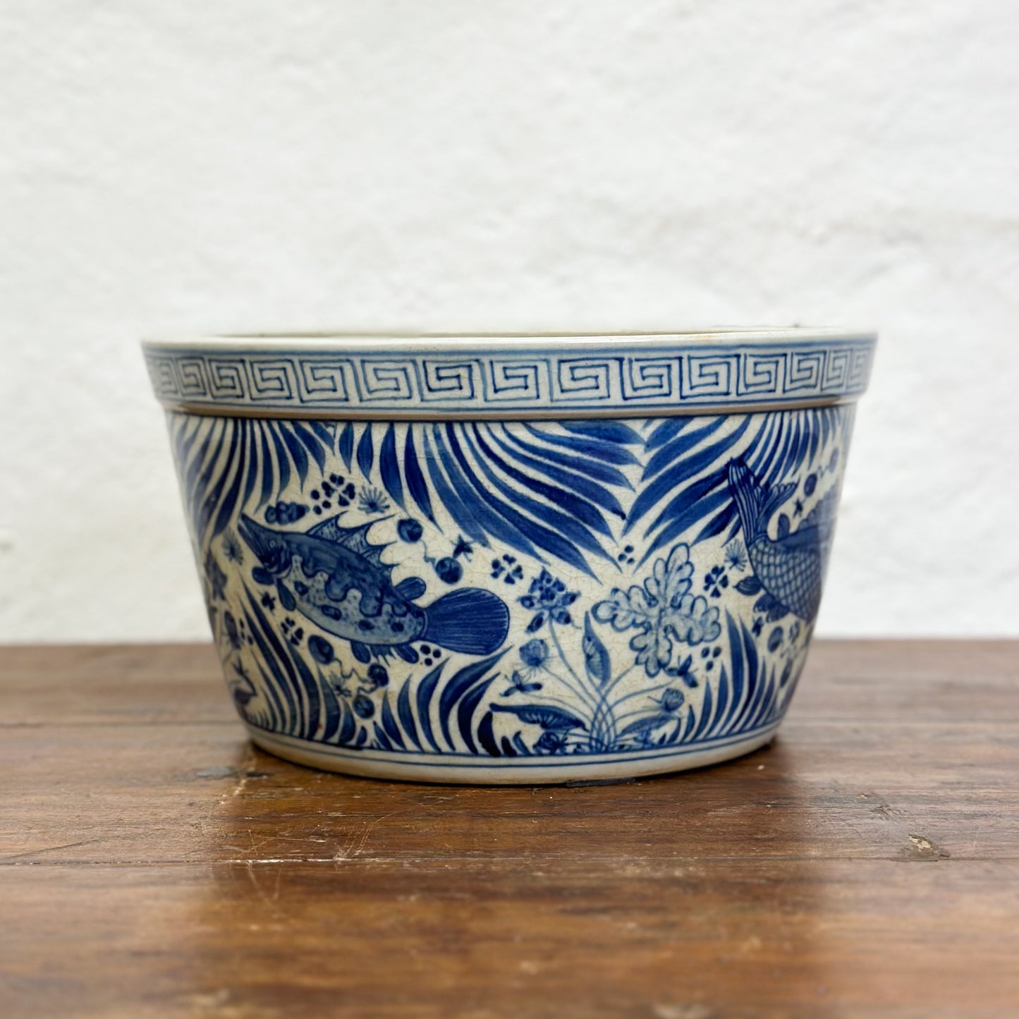 Fish Pond Porcelain Planter Bowl