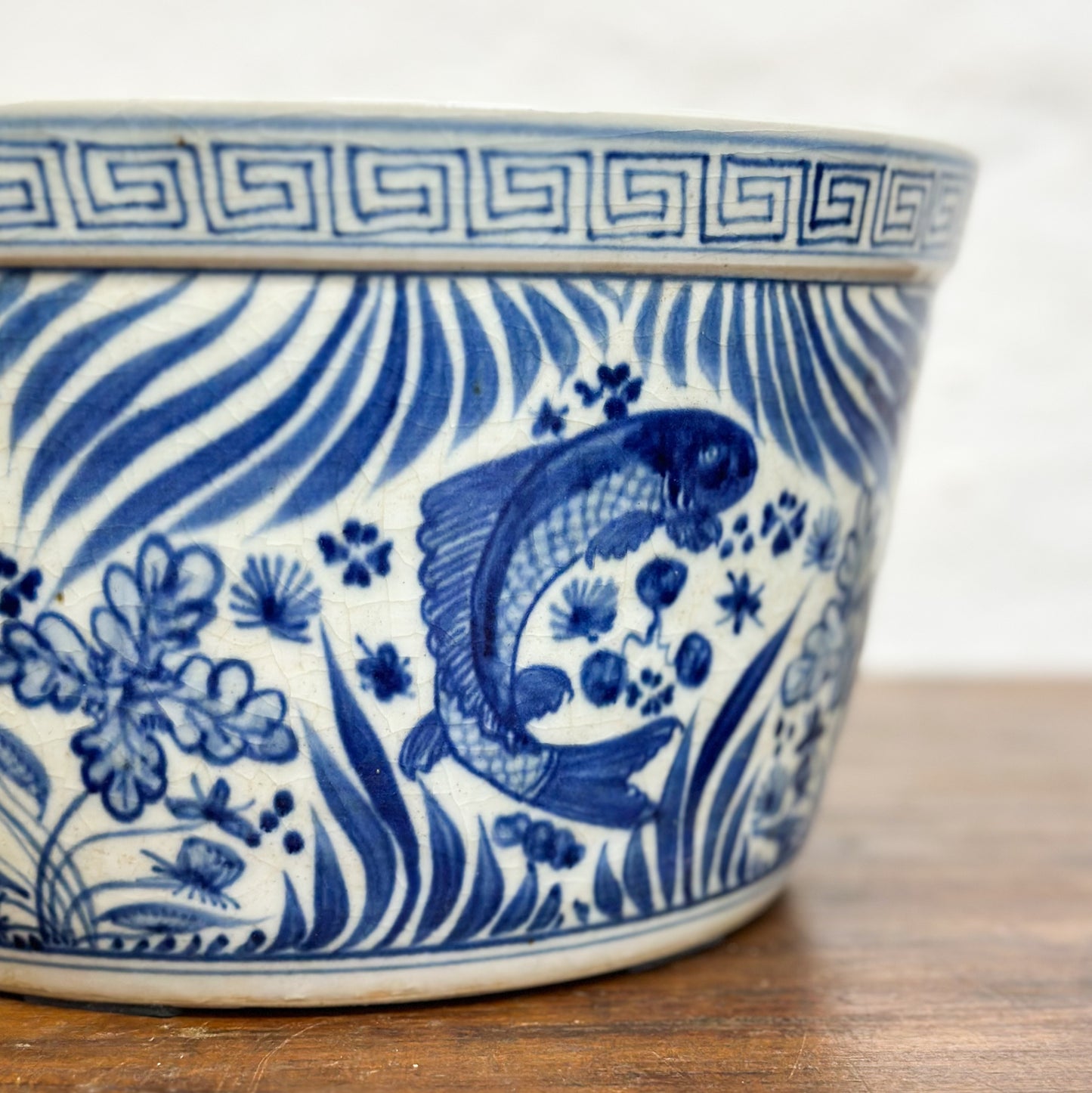 Fish Pond Porcelain Planter Bowl