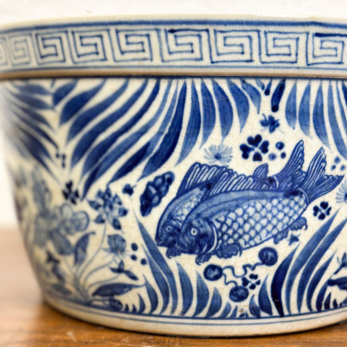 Fish Pond Porcelain Planter Bowl