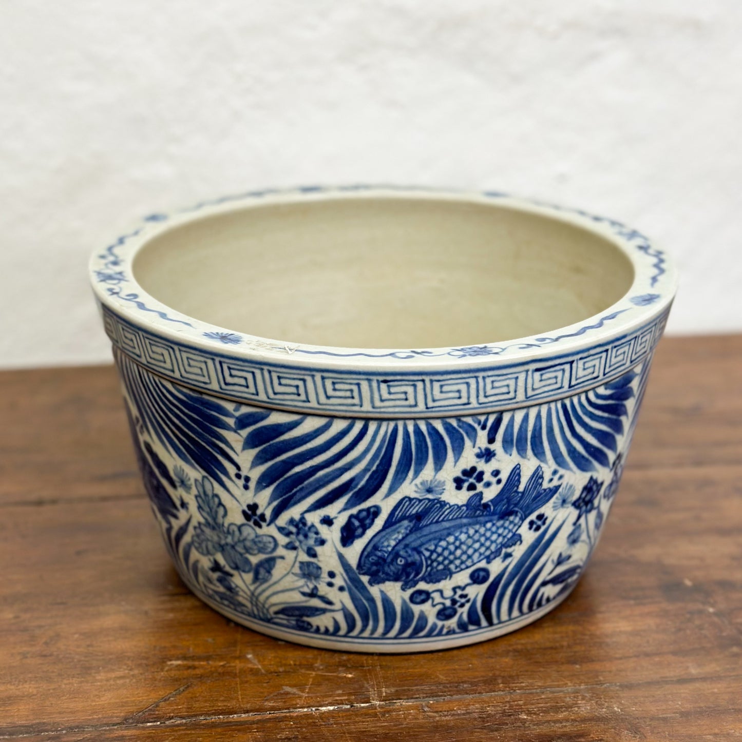 Fish Pond Porcelain Planter Bowl