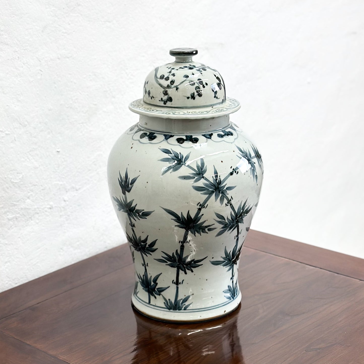 Bamboo Porcelain Temple Jar