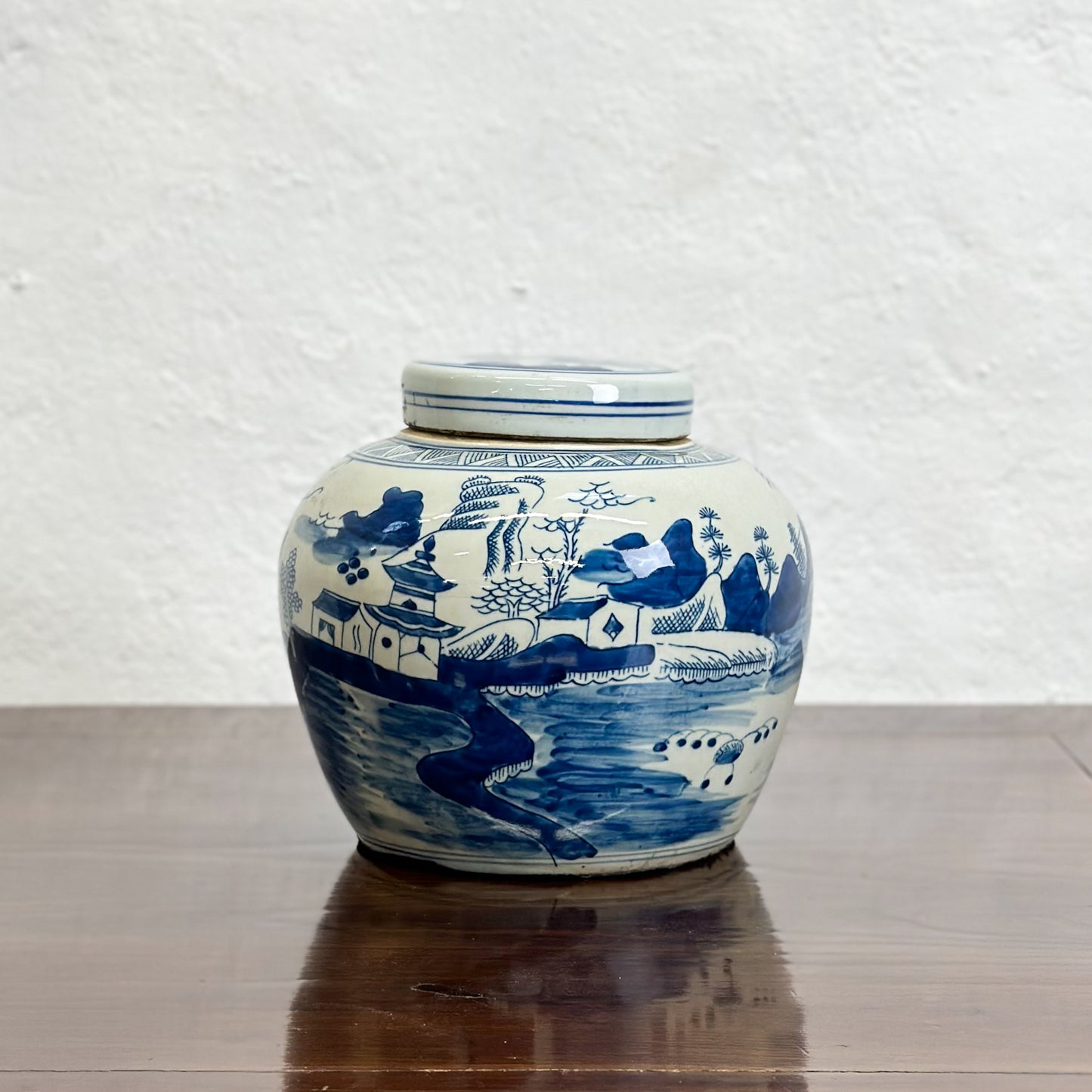 Mountain Setting Porcelain Ginger Jar