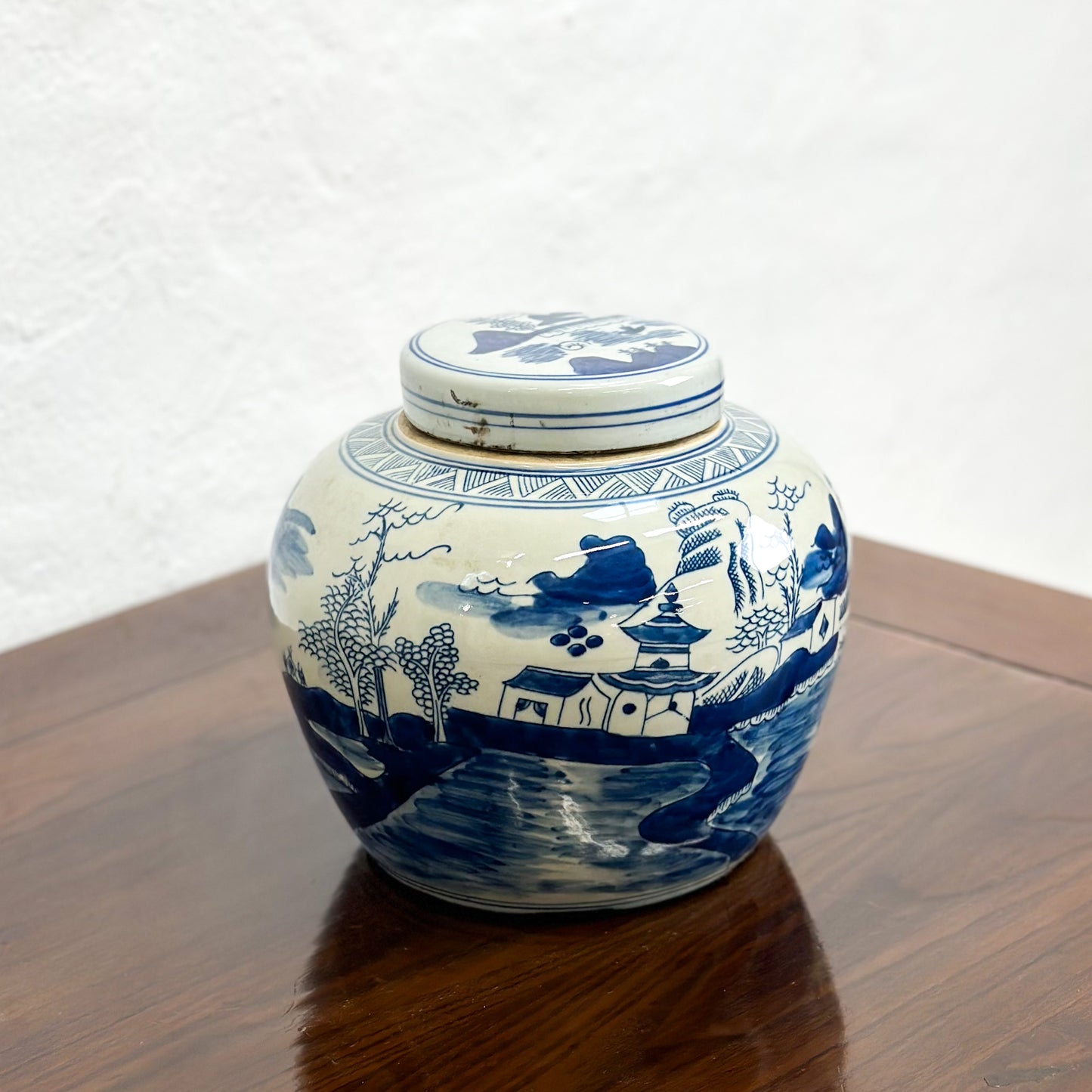 Mountain Setting Porcelain Ginger Jar