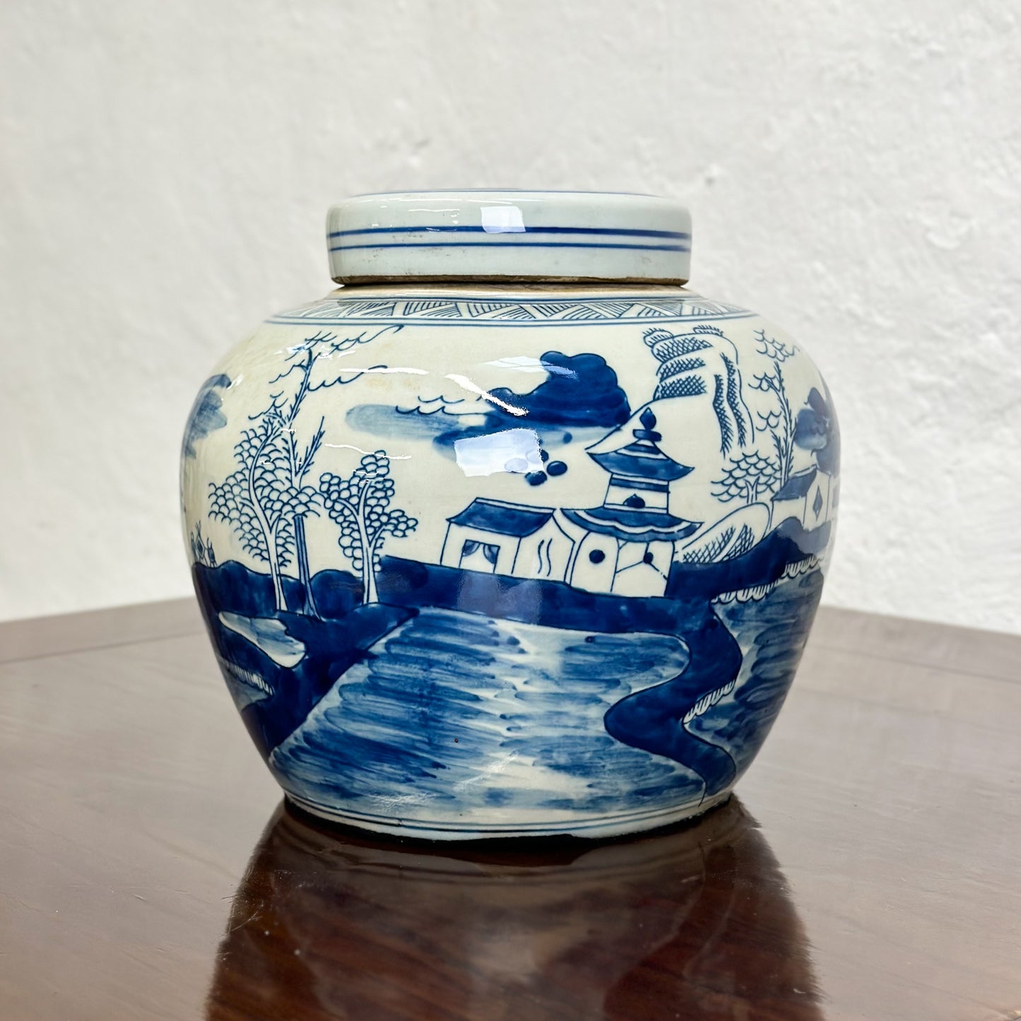 Mountain Setting Porcelain Ginger Jar