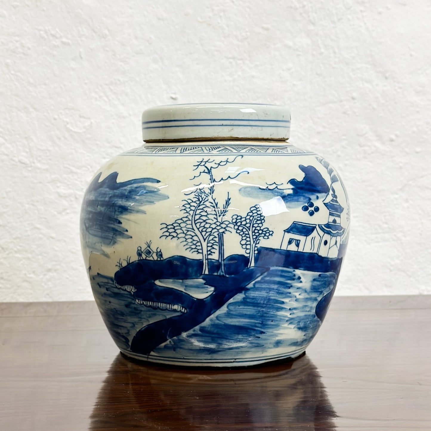 Mountain Setting Porcelain Ginger Jar