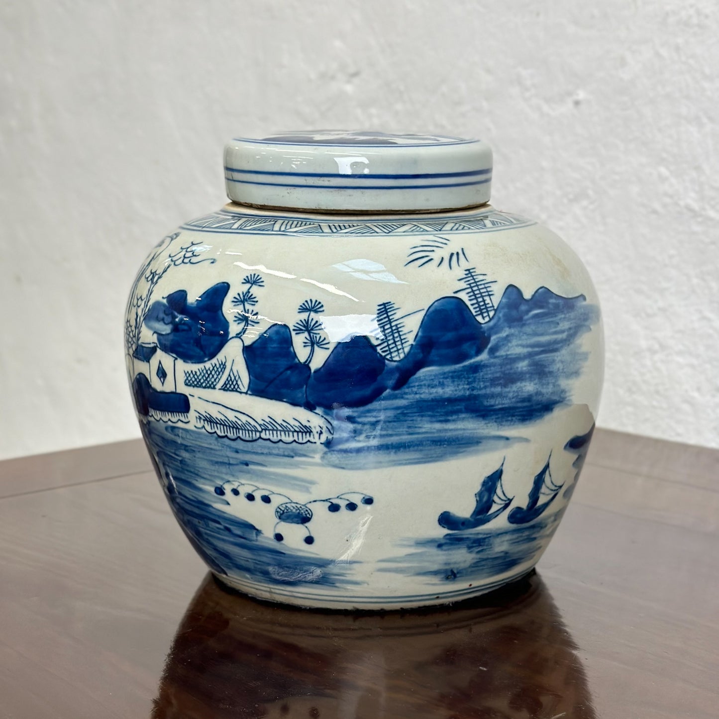 Mountain Setting Porcelain Ginger Jar