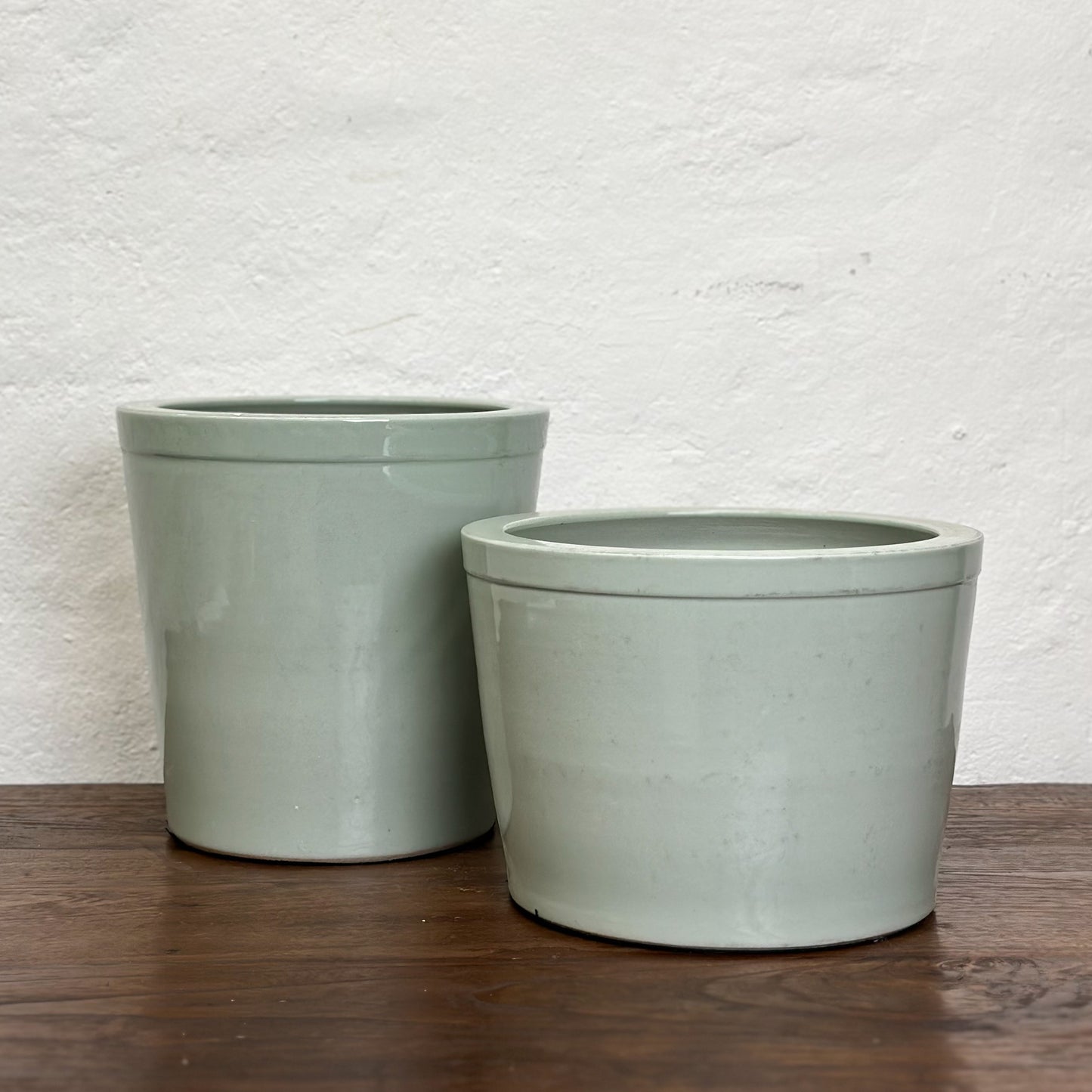 Tapered Celadon Porcelain Planter