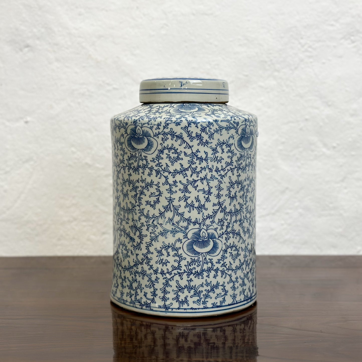 Vine & Flower Porcelain Container