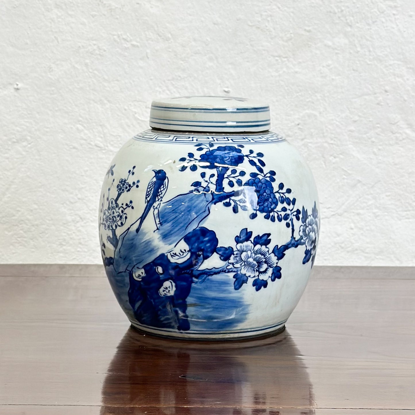 Birds & Floral Porcelain Ginger Jar