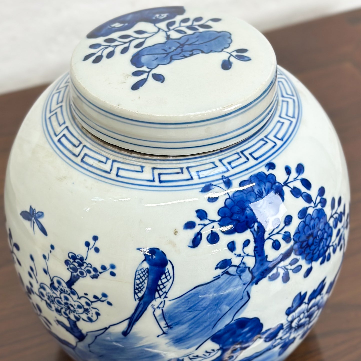 Magpie & Peony Porcelain Ginger Jar