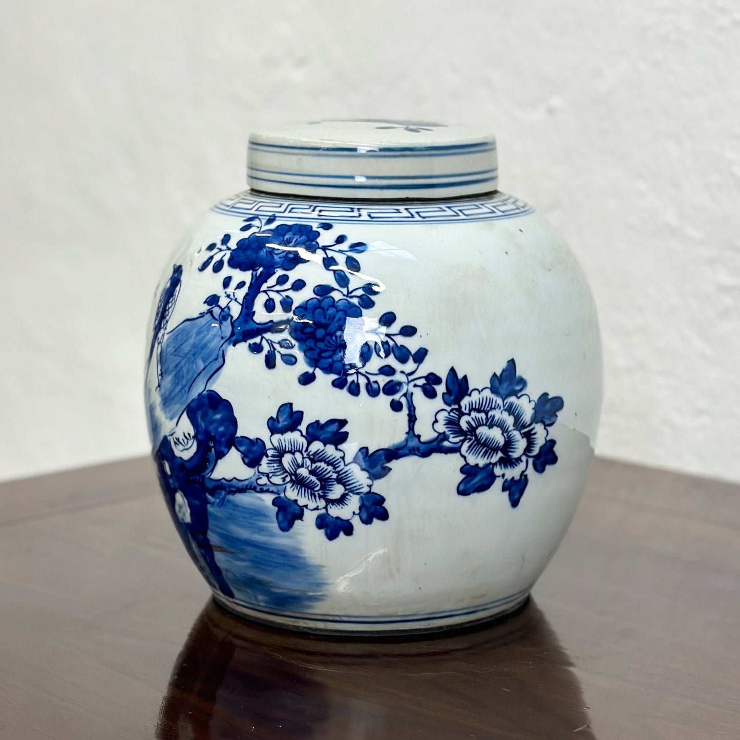 Birds & Floral Porcelain Ginger Jar