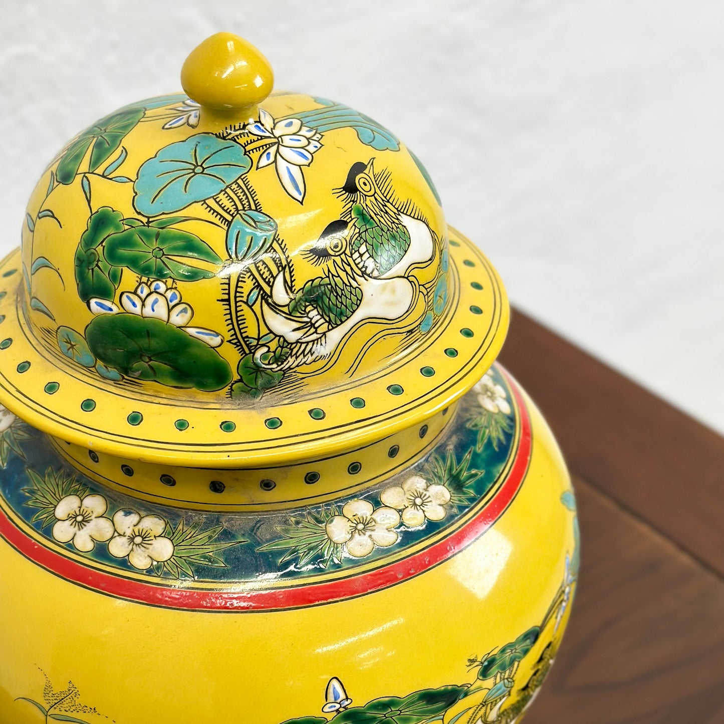 Lotus Pond Porcelain Temple Jar