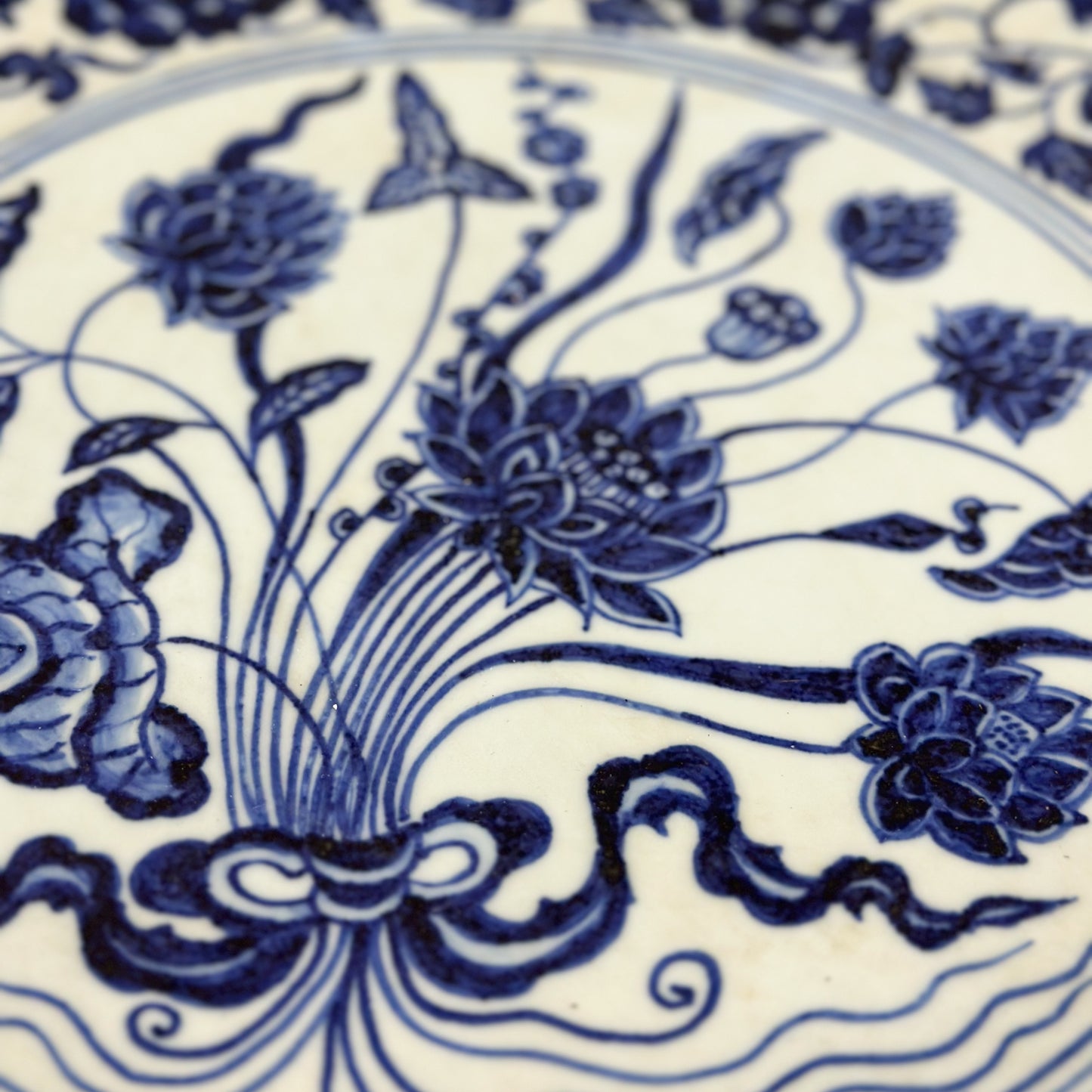 Lotus Flower Porcelain Plate