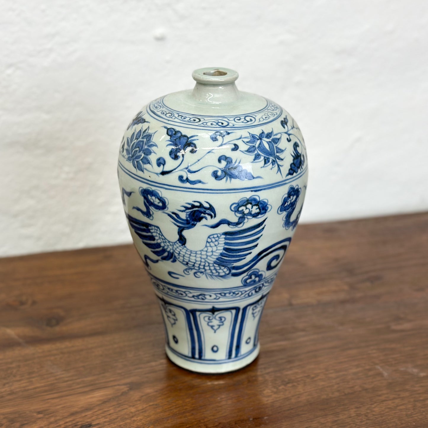 Phoenix Porcelain Meiping Vase`